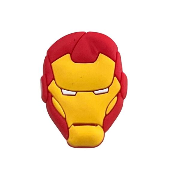 Croc Jibbitz | Iron Man Marvel Avengers Mask Croc Charm | Cute Comic Book Style - Picture 2 of 4